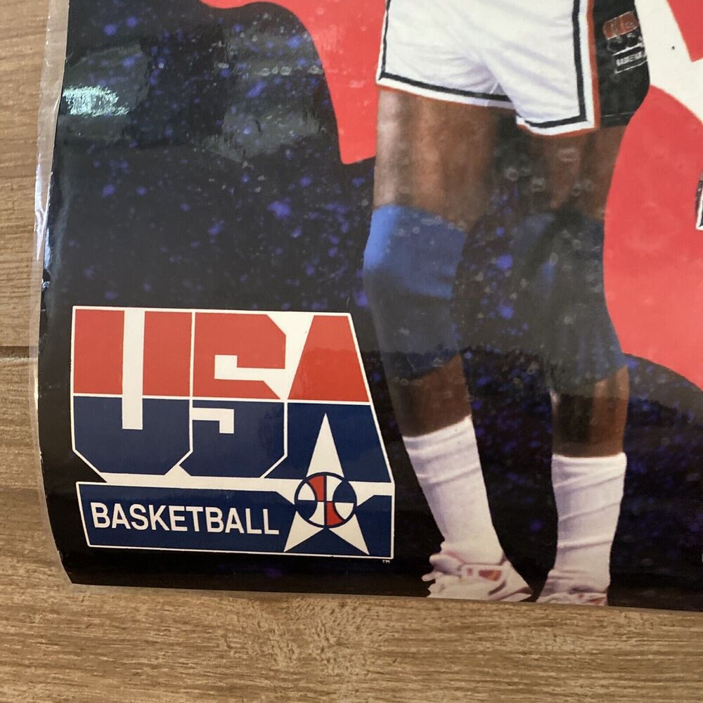 1992 STARLINE MICHAEL JORDAN & AMERICA’S DREAM TEAM OLYMPIC BASKETBALL POSTER - Picture 3 of 12
